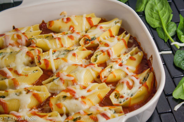 Spinach and Cheese Stuffed Shells