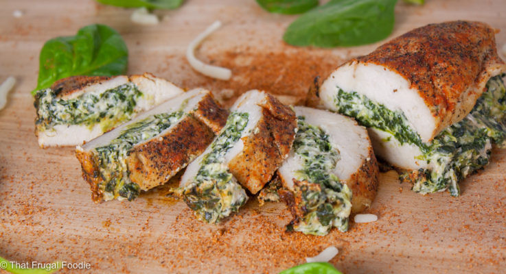 Spinach Dip Stuffed Chicken