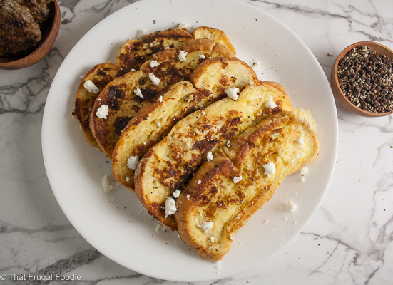 Savory Albanian French Toast - That Frugal Foodie