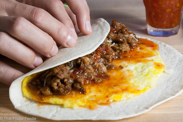 Sweet and Spicy Breakfast Burritos