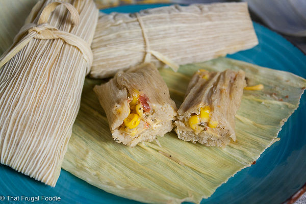 Cheesy Sweet Corn Tamales