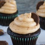 Chocolate Cupcakes with Peanut Butter Cream Cheese Frosting